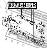  FEBEST part 0274N16R Guide Bolt, brake caliper