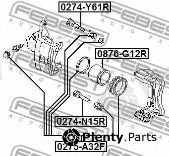  FEBEST part 0275-A32F (0275A32F) Repair Kit, brake caliper