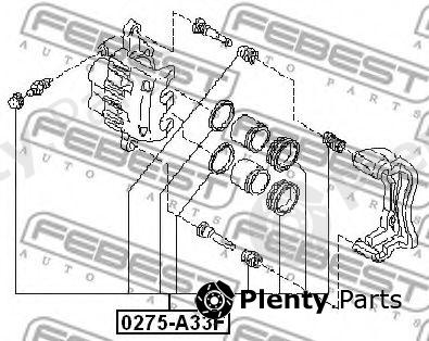  FEBEST part 0275A33F Repair Kit, brake caliper