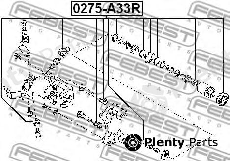  FEBEST part 0275-A33R (0275A33R) Repair Kit, brake caliper