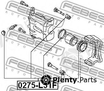  FEBEST part 0275-L31F (0275L31F) Repair Kit, brake caliper
