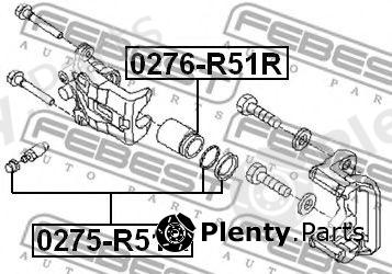  FEBEST part 0275-R51R (0275R51R) Repair Kit, brake caliper
