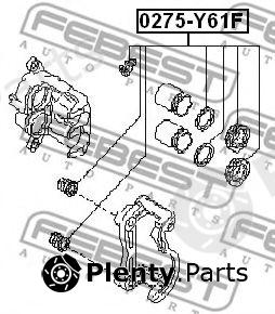  FEBEST part 0275Y61F Repair Kit, brake caliper