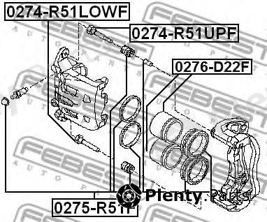  FEBEST part 0276-D22F (0276D22F) Piston, brake caliper