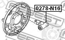  FEBEST part 0278N16 Wheel Brake Cylinder