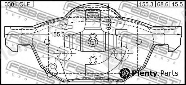 FEBEST part 0301-CLF (0301CLF) Brake Pad Set, disc brake