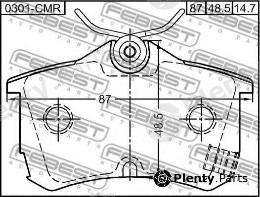  FEBEST part 0301-CMR (0301CMR) Brake Pad Set, disc brake