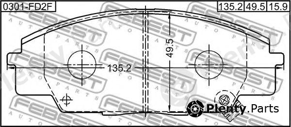  FEBEST part 0301-FD2F (0301FD2F) Brake Pad Set, disc brake