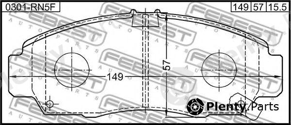  FEBEST part 0301-RN5F (0301RN5F) Brake Pad Set, disc brake