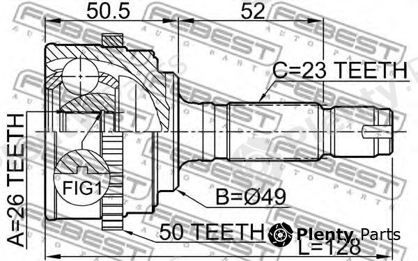  FEBEST part 0310061A50 Joint, drive shaft