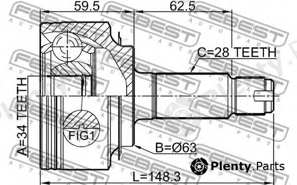  FEBEST part 0310-CL20 (0310CL20) Joint, drive shaft