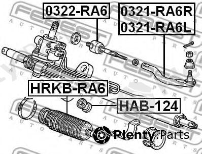  FEBEST part 0321RA6R Tie Rod End