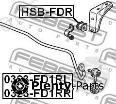  FEBEST part 0323FD1RR Rod/Strut, stabiliser