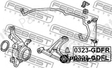  FEBEST part 0323GDFR Rod/Strut, stabiliser