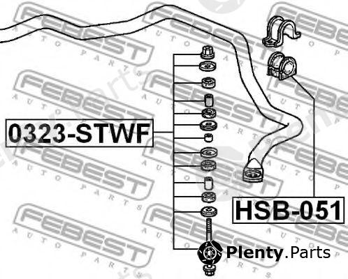  FEBEST part 0323STWF Rod/Strut, stabiliser
