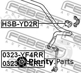  FEBEST part 0323-YF4RR (0323YF4RR) Rod/Strut, stabiliser