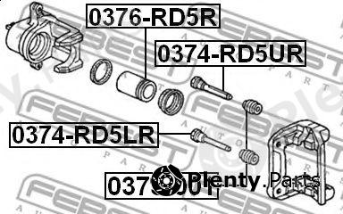  FEBEST part 0374-RD5UR (0374RD5UR) Guide Bolt, brake caliper