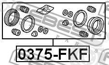  FEBEST part 0375-FKF (0375FKF) Repair Kit, brake caliper