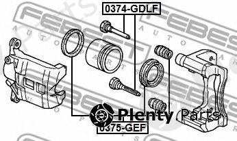  FEBEST part 0375-GEF (0375GEF) Repair Kit, brake caliper
