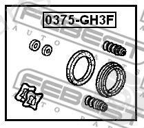  FEBEST part 0375GH3F Repair Kit, brake caliper