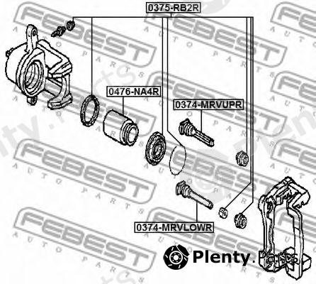  FEBEST part 0375-RB2R (0375RB2R) Repair Kit, brake caliper