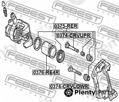  FEBEST part 0375-RER (0375RER) Repair Kit, brake caliper