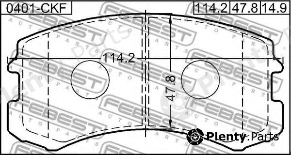  FEBEST part 0401-CKF (0401CKF) Brake Pad Set, disc brake