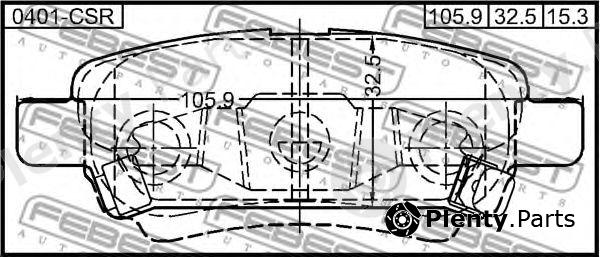  FEBEST part 0401-CSR (0401CSR) Brake Pad Set, disc brake