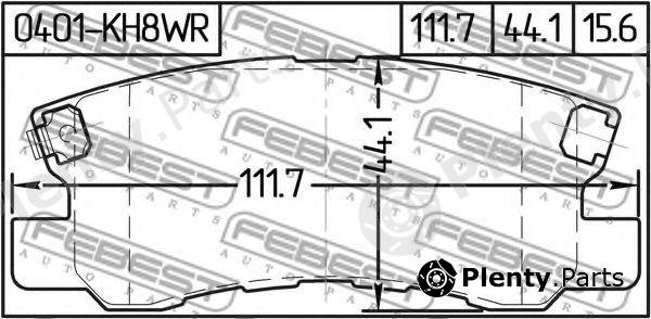  FEBEST part 0401-KH8WR (0401KH8WR) Brake Pad Set, disc brake