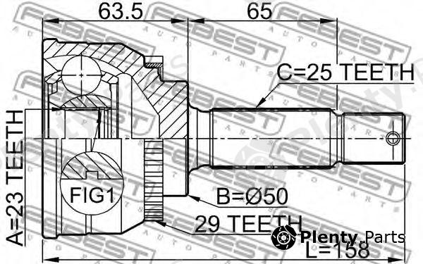  FEBEST part 0410-005A29 (0410005A29) Joint, drive shaft