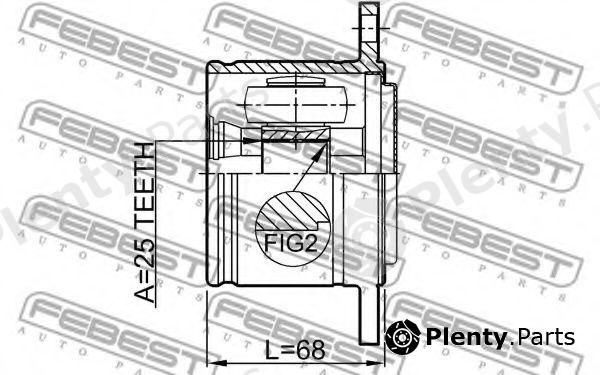  FEBEST part 0411-V43RH (0411V43RH) Joint, drive shaft