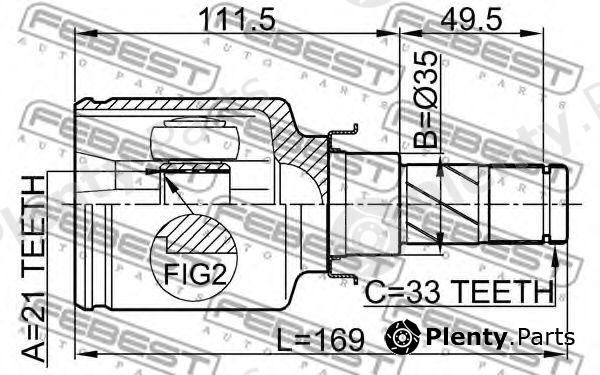  FEBEST part 0411-Z30 (0411Z30) Joint, drive shaft