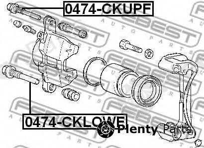 FEBEST part 0474CKLOWF Guide Bolt, brake caliper