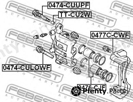  FEBEST part 0474-CUUPF (0474CUUPF) Guide Bolt, brake caliper