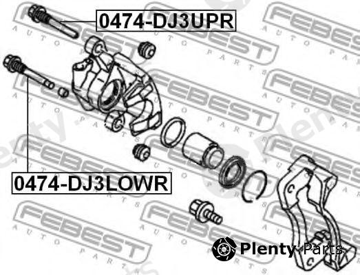  FEBEST part 0474-DJ3LOWR (0474DJ3LOWR) Guide Bolt, brake caliper