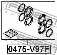  FEBEST part 0475-V97F (0475V97F) Repair Kit, brake caliper