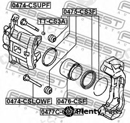  FEBEST part 0476-CSF (0476CSF) Piston, brake caliper