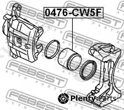  FEBEST part 0476-CW5F (0476CW5F) Piston, brake caliper