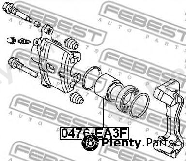  FEBEST part 0476-EA3F (0476EA3F) Piston, brake caliper
