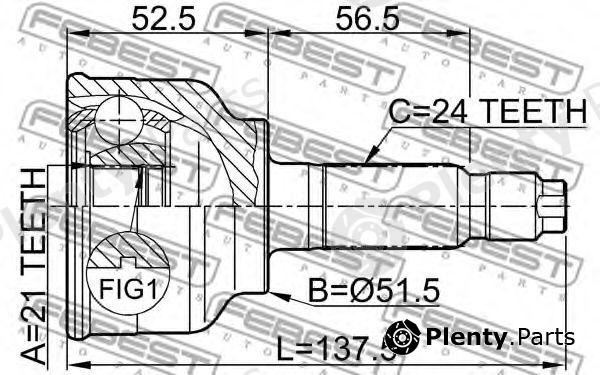  FEBEST part 0510004 Joint, drive shaft