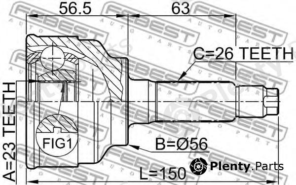  FEBEST part 0510005 Joint, drive shaft
