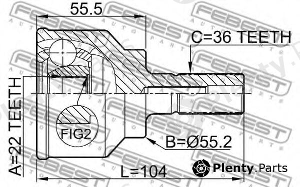  FEBEST part 0510040 Joint, drive shaft