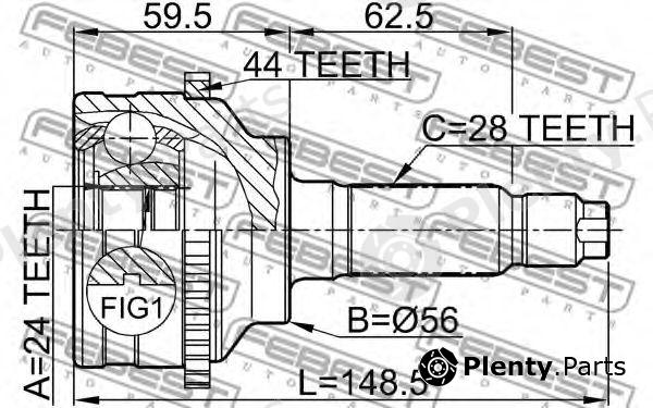  FEBEST part 0510041A44 Joint, drive shaft