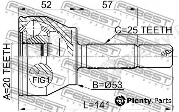  FEBEST part 0510DY3 Joint, drive shaft