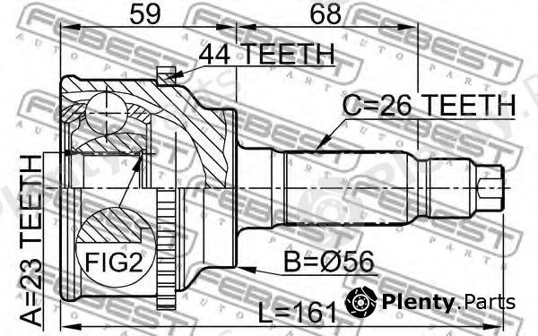  FEBEST part 0510FRA44 Joint, drive shaft