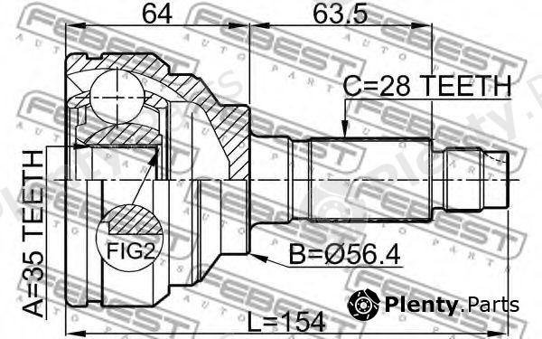  FEBEST part 0510MPVLW3 Joint, drive shaft