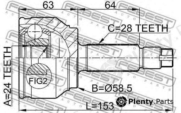  FEBEST part 0510-MZ5 (0510MZ5) Joint, drive shaft