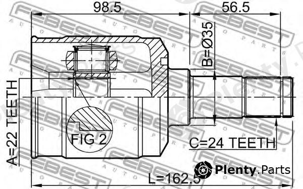  FEBEST part 0511323FLH Joint, drive shaft