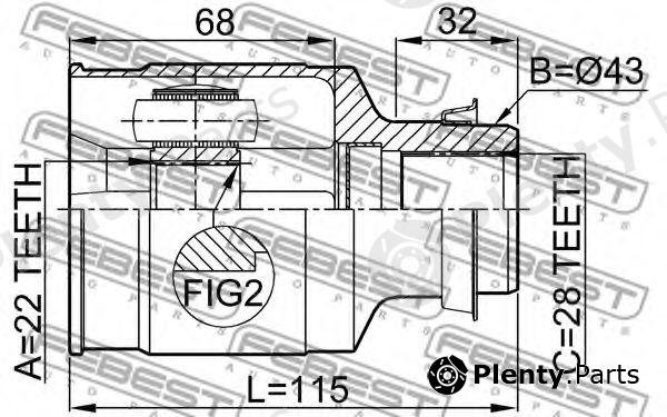  FEBEST part 0511323FRH Joint, drive shaft
