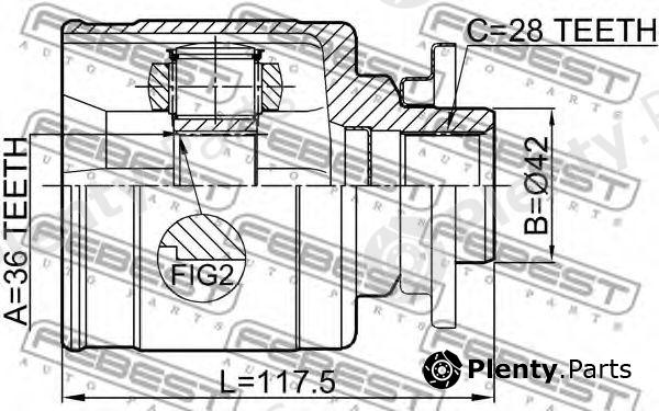  FEBEST part 0511BT50LH Joint, drive shaft